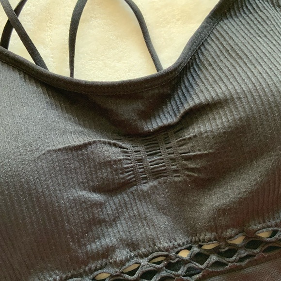 C & C California Leilani Ribbed Fishnet Bra Top - Picture 4 of 8